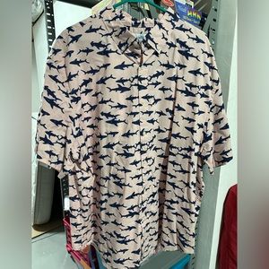 Old Navy XXL Pink Shark Buttondown
